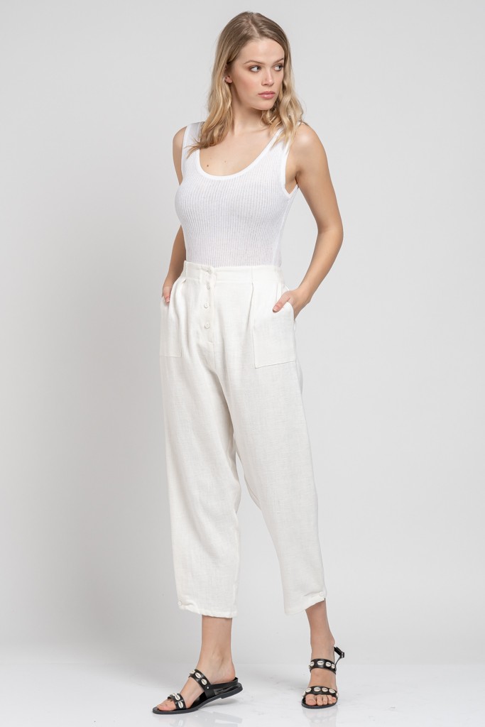 Harem pants white - women clothes |ckontova | ckontova